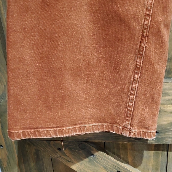 Women's Cleo + Wolf Orange Rust Buttonfly Denim Jeans W 26 L 32 - Picture 4 of 8
